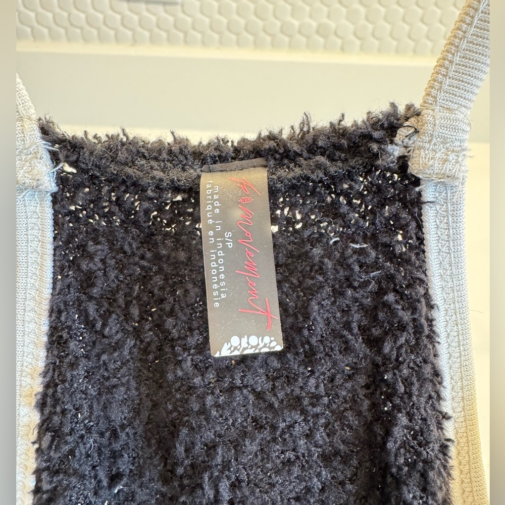 Free People fuzzy black hotshot jumpsuit size small - Picture 6 of 6